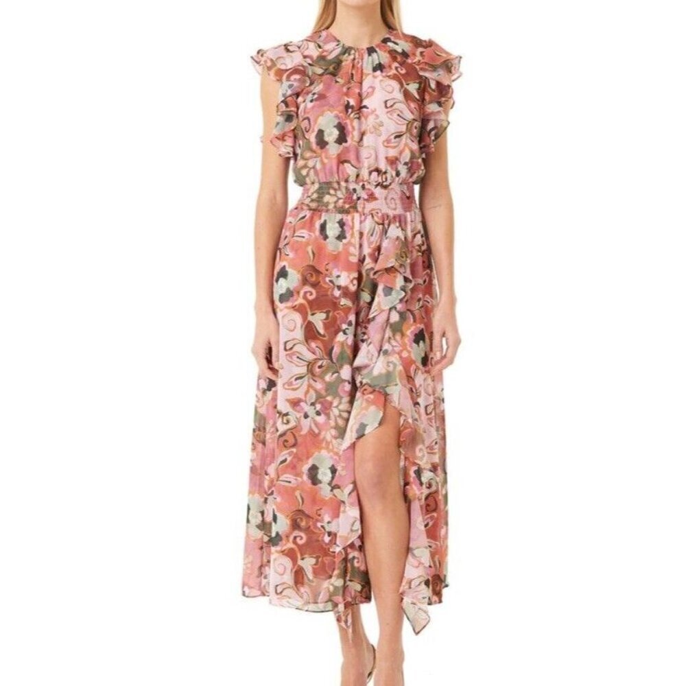 Misa Los Angeles Sz XS Dress Dalita Maxi Boho Retro Mod Office Southwestern Fall